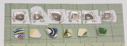 Judy Larson's Broken  AKA Bits and Pieces Dish Jewelry - , Metalwork, Filing, Finishing, Tumbling, Tumble, Tumbling Jewelry, Butane Torch, Soldering, Solder, Design, a photograph helps with assembling the bracelet